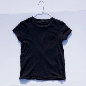 Madewell Black Crewneck Tee, XS